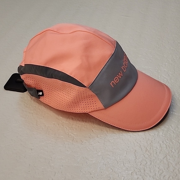 New Balance Laser Running Cap - Coral and Grey - Picture 3 of 8